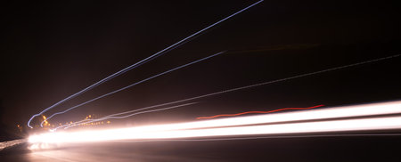 lights of cars with night