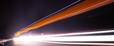 lights of cars with night