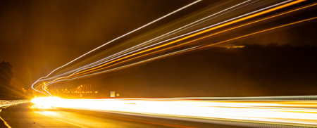 lights of cars with night