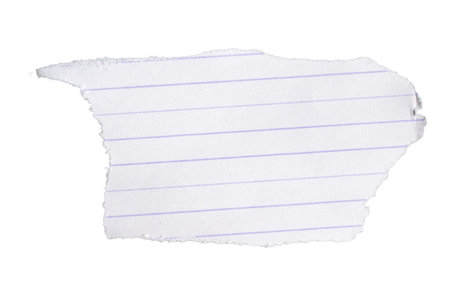 a white sheet of paper in one of them on an isolated white backgroundの写真素材
