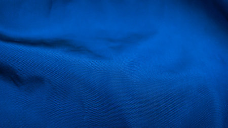 blue cotton fabric with visible details. backgroundの写真素材