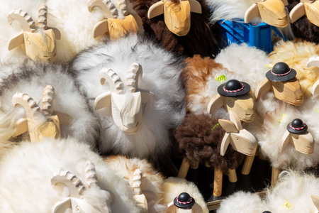 sheep figurines made by highlandersの写真素材