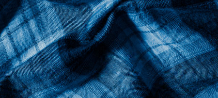 blue and white checkered fabric