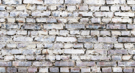 a brick wall painted white
