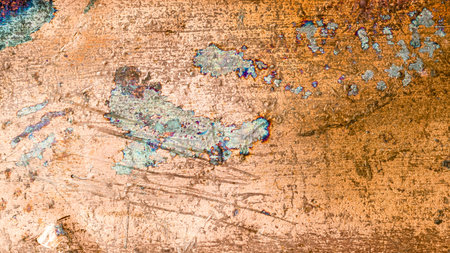 copper sheet with colorful. background or texture patternsの写真素材