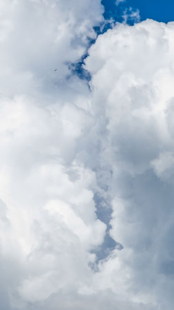 white cloud in the blue skyの写真素材