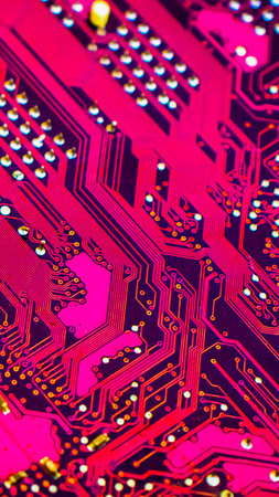 Electronic circuit board abstract background. computer hardware.の写真素材