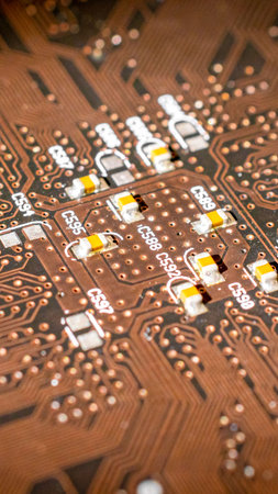 Electronic circuit board abstract background. computer hardware.