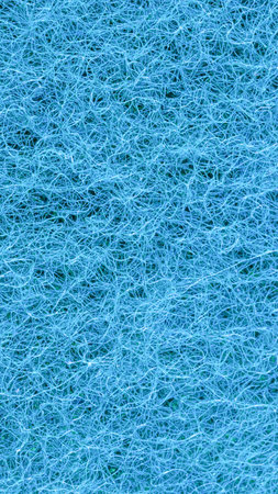 artificial blue twisted fibers with visible detailsの写真素材