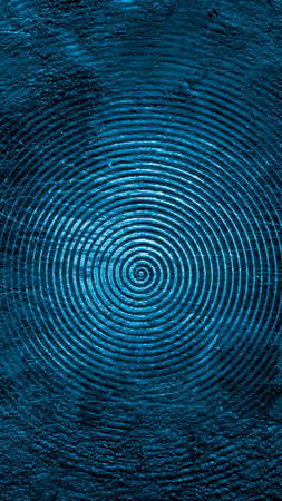 blue old aluminum sheet with marks from the pan