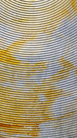 old aluminum sheet with marks from the panの写真素材