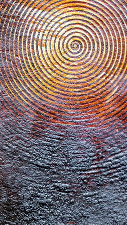 old aluminum sheet with burnt marks from the panの写真素材