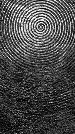 black old aluminum sheet with marks from the panの写真素材