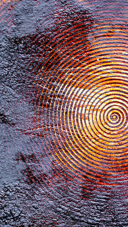 old aluminum sheet with burnt marks from the panの写真素材