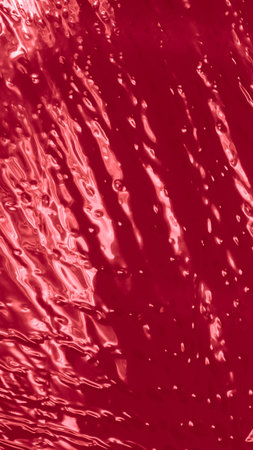red crinkle foil with visible details. backgroundの写真素材