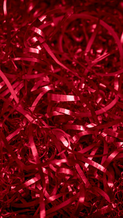 red steel shavings with visible details.の写真素材