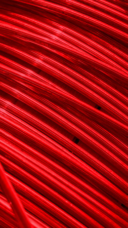 red copper wires with visible details. background or textureの写真素材