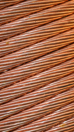 copper wires with visible details. background or texture