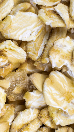 oatmeal with visible details. texture or backgroundの写真素材