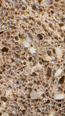 dark bread with sunflower seeds. background or texture