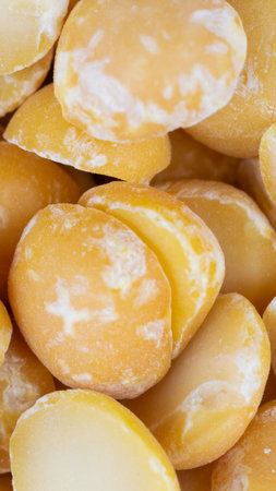 orange dried peas with visible details. background or textureの写真素材