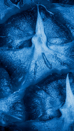 blue pineapple peel with visible details. backgroundの写真素材