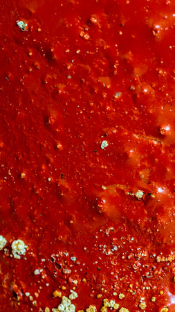 old wall painted red color. background or textureの写真素材