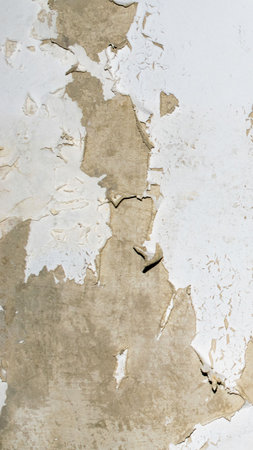old wall with peeling white paint. backgroundの写真素材