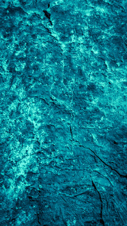 macro photo of blue brick with visible texture.の写真素材