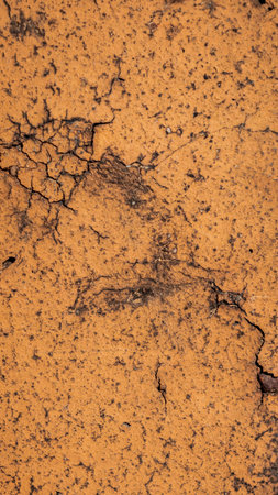 macro photo of an orange brick with visible texture. backgroundの写真素材