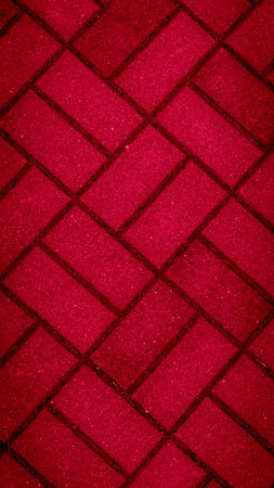red paving stones with visible details. background or textureの写真素材