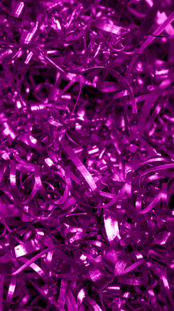 violet steel shavings with visible details. background or textureの写真素材