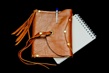 Notebook for record on a paper of interesting eventsの写真素材