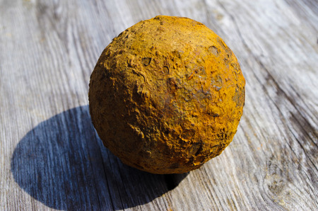 Steel kernel for shooting from a gun of 1812の写真素材