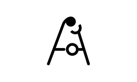 Letter A logo, initial letter logo A, vector minimalist alphabetのイラスト素材