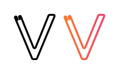 Letter V initial letter Vのイラスト素材