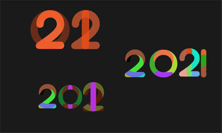 2021 happy new yearのイラスト素材