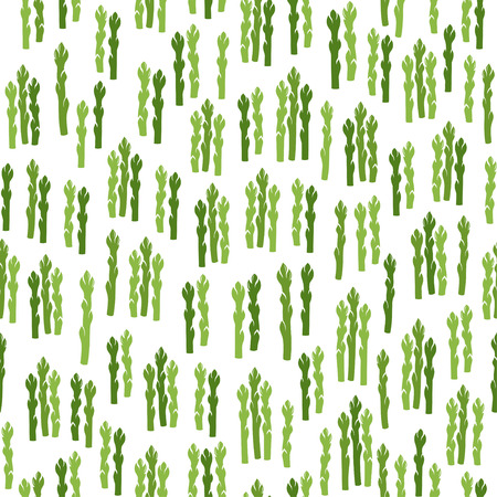Seamless pattern with asparagus. Vegetables vector backgroundのイラスト素材