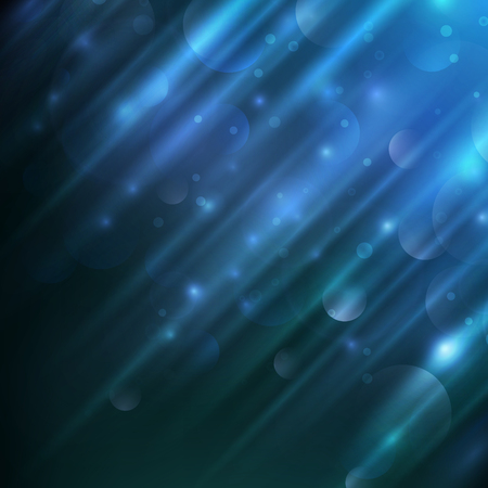Blue abstract background with falling shiny lightsのイラスト素材