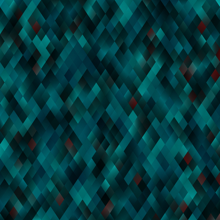 Dark green mosaic background. Vector abstract grid textureのイラスト素材