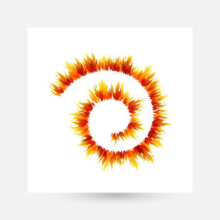 Fire design collection. Swirl line decoration Vector illustrationのイラスト素材