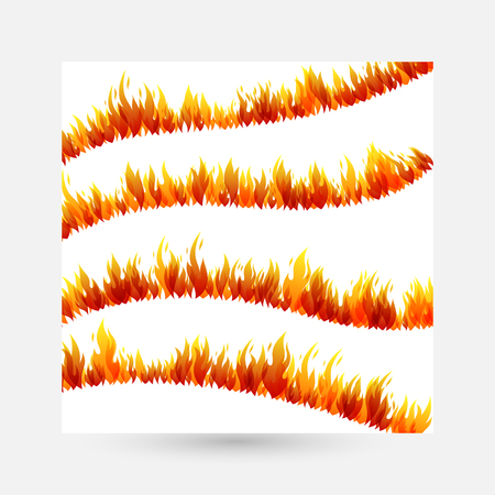 Fire Design collection vector illustration setのイラスト素材
