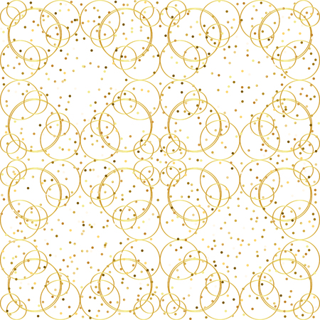 Geometric golden seamless patternのイラスト素材