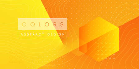Abstract modern color background with geometric elements, lines, dots and motion gradients.