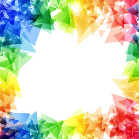 Rainbow abstract background with triangle texture and copy space ..のイラスト素材