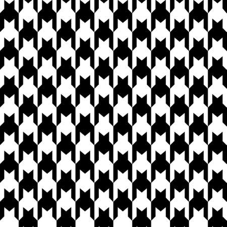 Hounds tooth seamless pattern. Black and white repeatable background