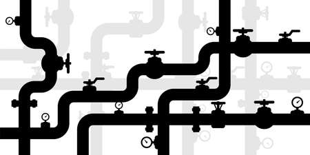 Pipelines textured background. Industrial banner with pipes and equipmentのイラスト素材