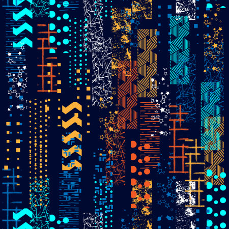 Sport pattern. Seamless background with randomly graffiti and paint decorative elements.