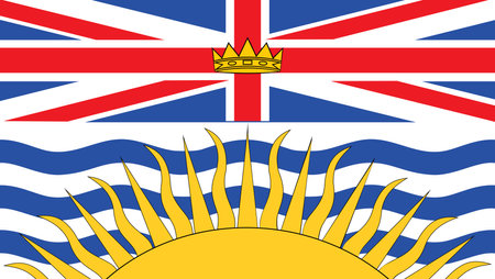 flag of the canadian province of British Columbia vector illustrationのイラスト素材