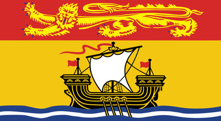 flag of the canadian province of New Brunswick vector illustrationのイラスト素材